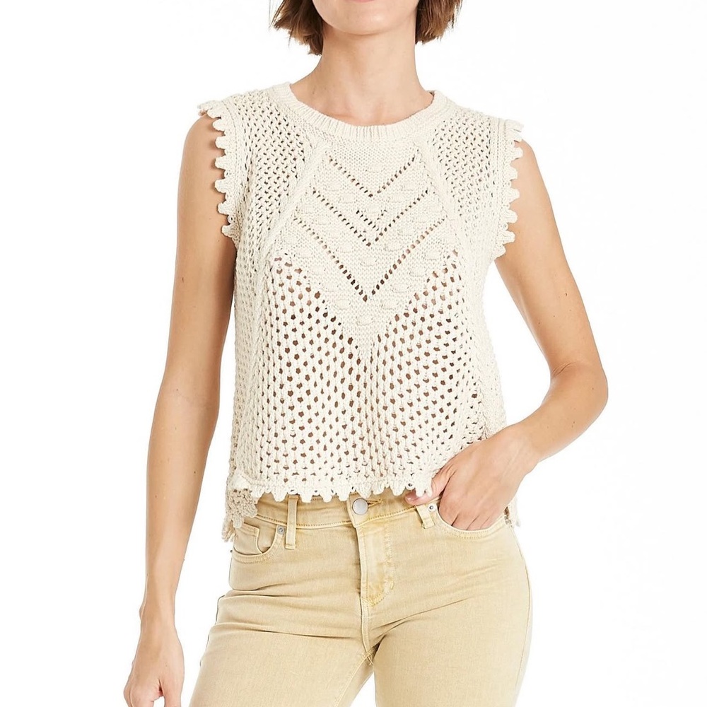 Another Love Cream Crochet Tank Top - Picture 4 of 4